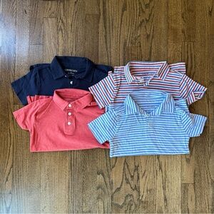 Jcrew Crewcuts Kids Polo Shirt Set - Navy, Red, and Stripes